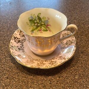 Clare Bone China Teacup and Saucer